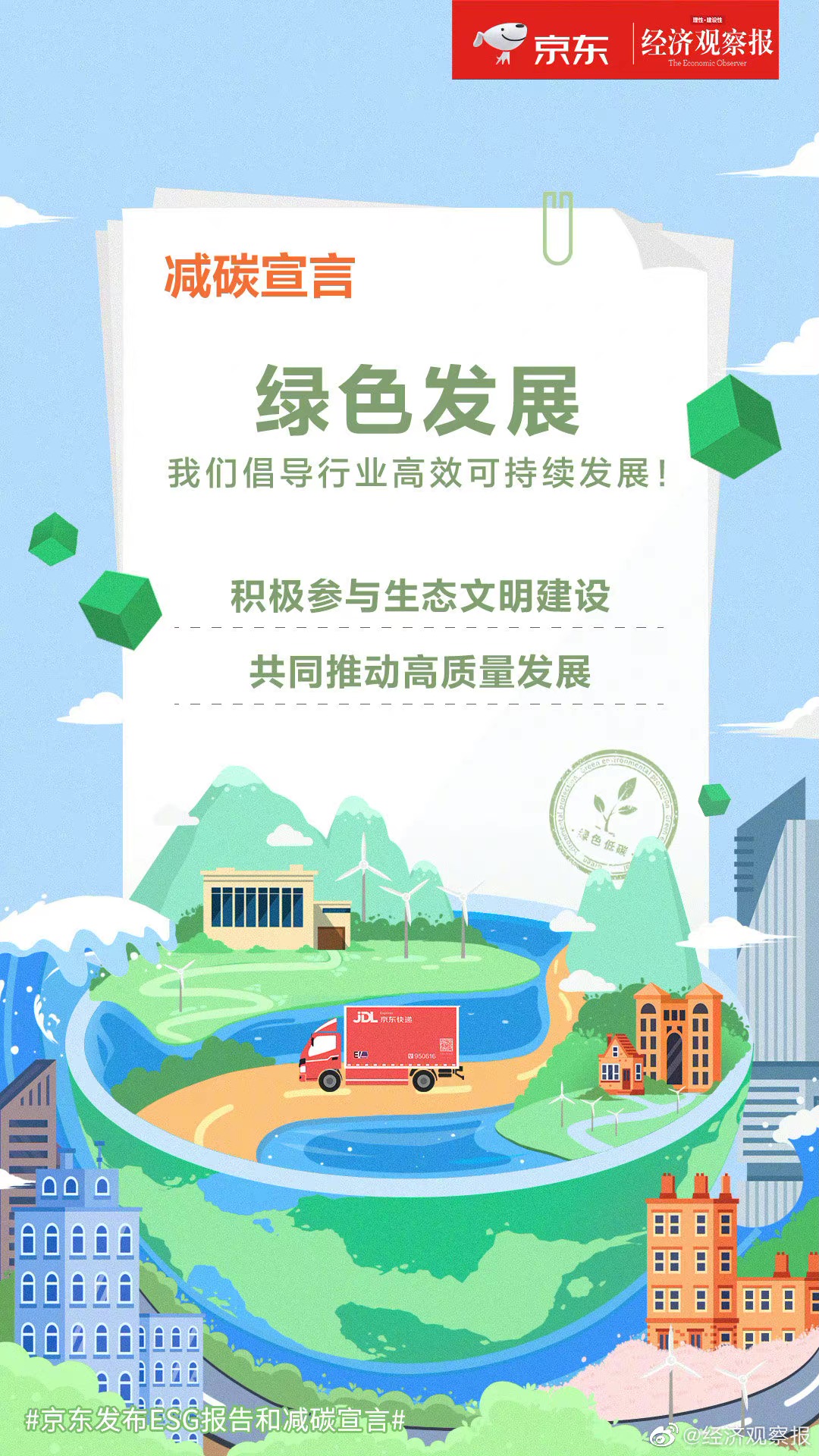 京东的 # 减碳宣言 #