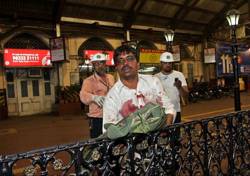 印度孟买恐怖袭击事件现场图集